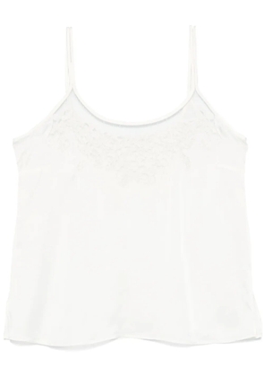 TWINSET embroidered satin top - White
