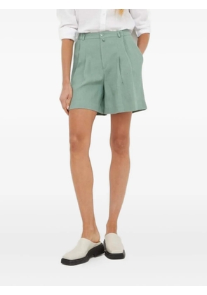 Drykorn pleated high-waisted shorts - Green
