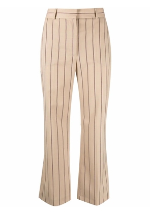 JOSEPH Talia stripe-print tailored trousers - Neutrals