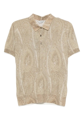 ETRO paisley-pattern polo shirt - Neutrals