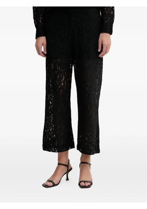 DKNY lace-detail trousers - Black