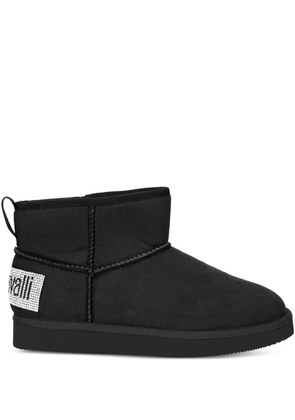 Just Cavalli round-toe shearling boots - Black
