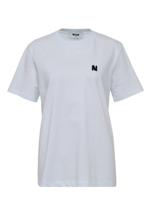 MSGM logo-embroidered T-shirt - White