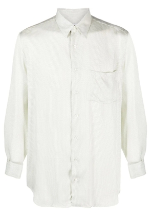 Lardini stripe-pattern classic-collar shirt - White