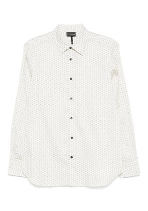 Emporio Armani patterned cotton shirt - White