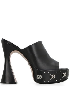 Gucci GG 115mm platform mules - Black