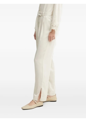 Bruuns Bazaar pleated side-split trousers - White