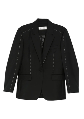 Róhe contrast-stitching blazer - Black