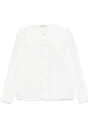 Alessandra Rich Peter Pan-collar silk blouse - White