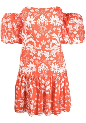 Borgo De Nor Ziggy off-shoulder floral-print dress - Red