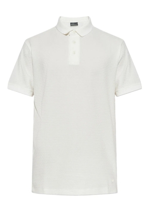 Emporio Armani textured polo shirt - White