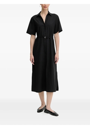 BOSS belted midi shirt dress - Black