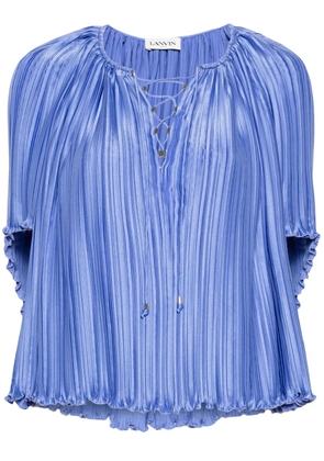 Lanvin charmeuse plissé blouse - Purple