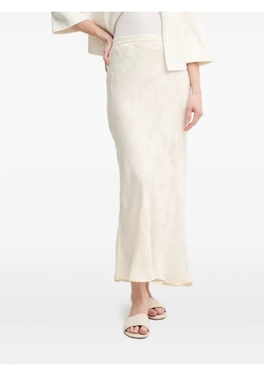 Hoss Intropia embossed satin maxi skirt - Neutrals
