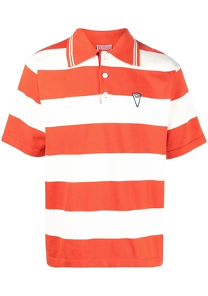 Kenzo logo-print striped polo shirt - Orange