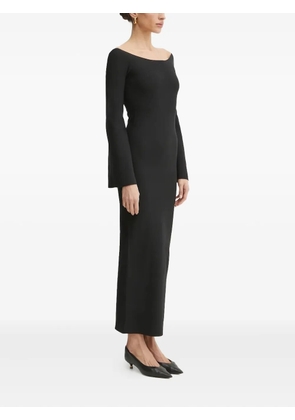 Liviana Conti boat-neck bell-sleeve maxi dress - Black