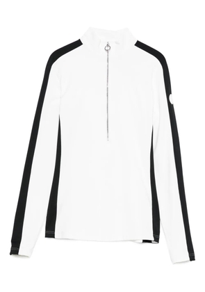 Fusalp Negam side-stripe zip-neck ski top - White