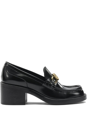 Chloé medallion heeled loafers - Black