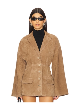EAVES Salta Suede Jacket in Tan. Size M. Also in XL.