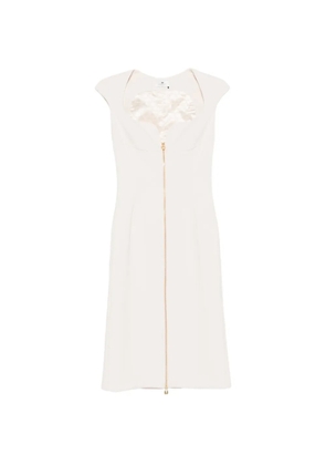 Elisabetta Franchi zip sheath dress - Neutrals