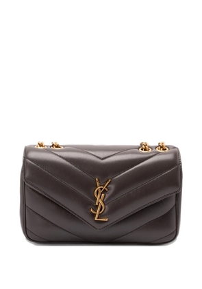 Saint Laurent Loulou small chevron chain shoulder bag - Brown