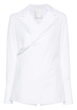Givenchy wrap-design poplin shirt - White