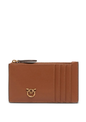 PINKO quilted zip cardholder - Brown