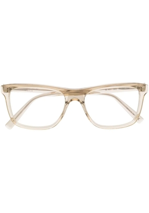 Saint Laurent Eyewear transparent rectangle-frame glasses - Neutrals