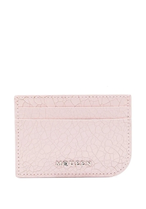 Alexander McQueen cracked-effect cardholder - Pink