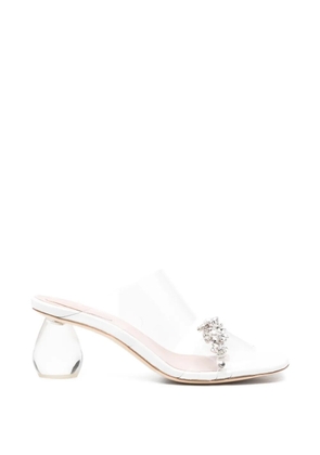 Simone Rocha embellished perspex heel sandals - White