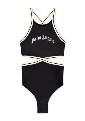 Palm Angels curved-logo swimsuit - Black