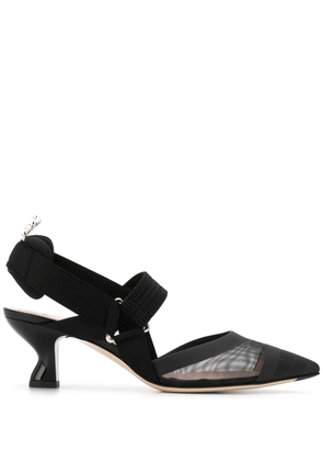 FENDI Colibrì FF motif slingback pumps - Black