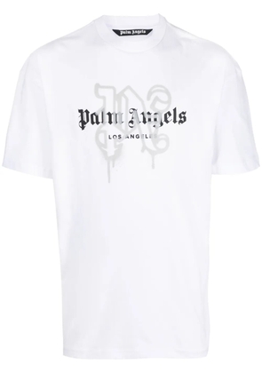 Palm Angels Los Angeles monogram-print T-shirt - White