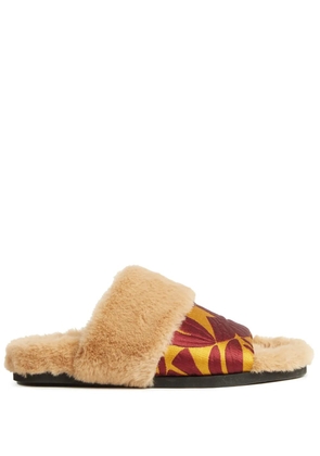 La DoubleJ Winter jacquard slides - Neutrals