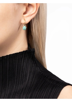 Pascale Monvoisin 9kt yellow gold Orso turquoise and diamond drop earring