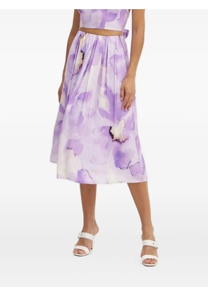 Bardot floral-print skirt - Purple