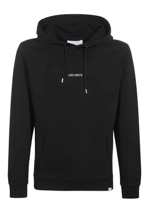Les Deux Lens logo-embroidered hoodie - Black