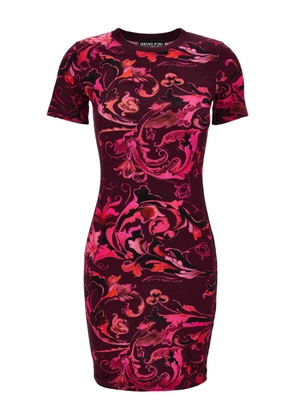 Versace Jeans Couture floral-print short-sleeve mini dress - Pink