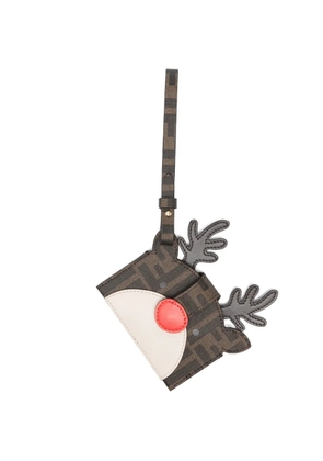 FENDI reindeer-motif card holder - Brown