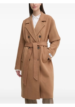 DKNY double-breasted belted coat - Brown