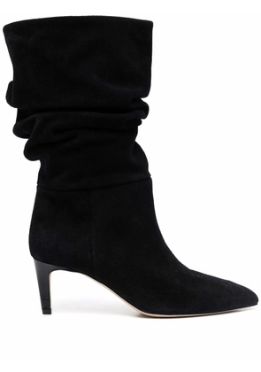 Paris Texas slouchy suede boots - Black