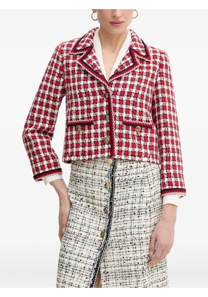LUISA SPAGNOLI Villarosa checked button jacket - Red