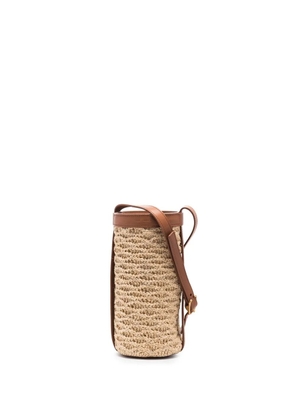 Saint Laurent raffia crochet mini bag - Neutrals