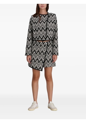 BOSS Tijaca zigzag asymmetric mini skirt - Black