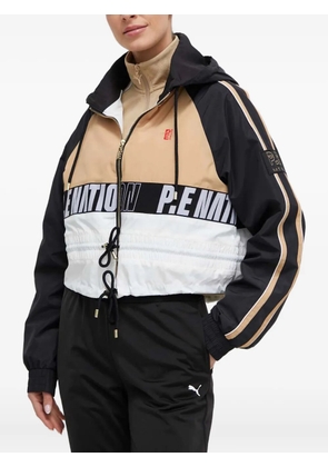 P.E Nation hooded striped jacket - Black