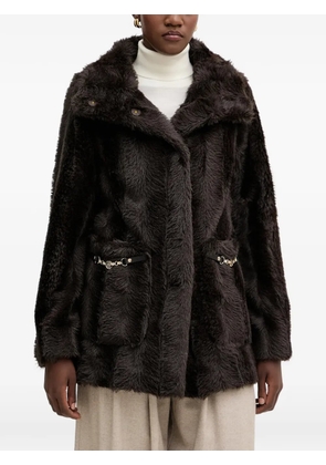 FRACOMINA chain detail coat - Brown