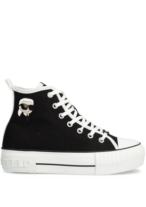 Karl Lagerfeld logo-patch sneakers - Black