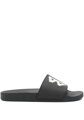 Balenciaga BB logo-prin slides - Black