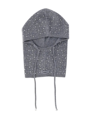 PINKO crystal-embellished hooded balaclava - Grey