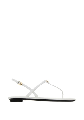 Prada leather flat sandals - White